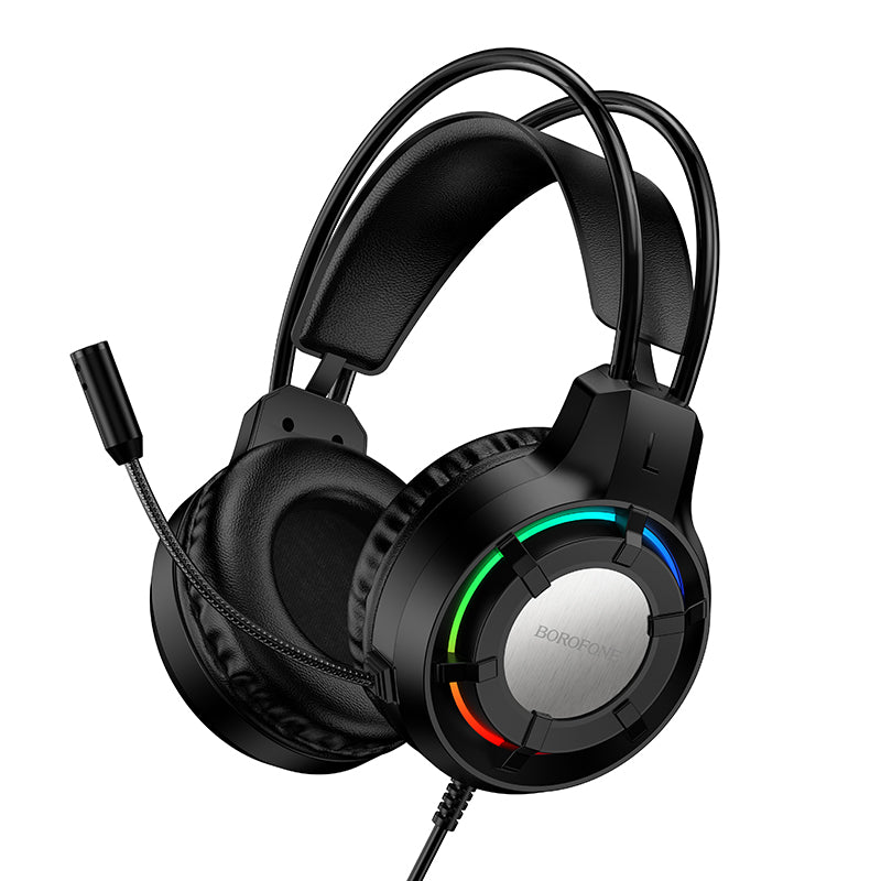 Borofone BO112 Gaming Headphones Headset 50mm Speaker, RGB Lights, HiFi Stereo, Microphone Borofone BO112 Gaming Headphones Headset 50mm Speaker, RGB Lights, HiFi Stereo, Microphone